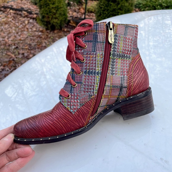 Spring Step L’artiste Mazoya red booties size 37 - Picture 6 of 15